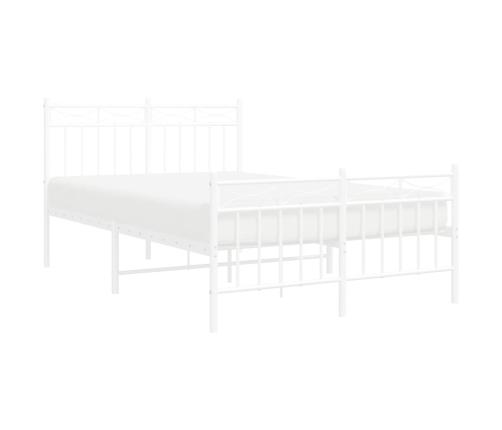 Estructura cama sin colchón con estribo metal blanco 120x200 cm