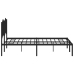 Estructura cama sin colchón con cabecero metal negro 135x190 cm