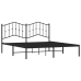 Estructura cama sin colchón con cabecero metal negro 160x200 cm