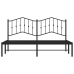 Estructura cama sin colchón con cabecero metal negro 160x200 cm