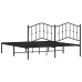 Estructura cama sin colchón con cabecero metal negro 160x200 cm