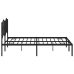 Estructura cama sin colchón con cabecero metal negro 183x213 cm