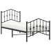 Estructura cama sin colchón con estribo metal negro 90x190 cm