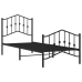 Estructura cama sin colchón con estribo metal negro 90x190 cm