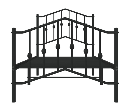 Estructura cama sin colchón con estribo metal negro 90x190 cm