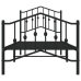 Estructura cama sin colchón con estribo metal negro 90x190 cm