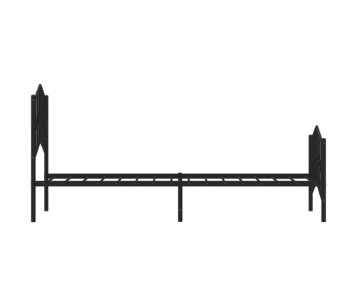 Estructura cama sin colchón con estribo metal negro 90x190 cm