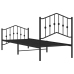 Estructura cama sin colchón con estribo metal negro 90x190 cm
