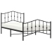 Estructura cama sin colchón con estribo metal negro 107x203 cm