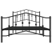 Estructura cama sin colchón con estribo metal negro 107x203 cm