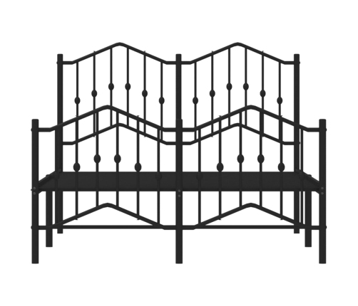 Estructura cama sin colchón con estribo metal negro 120x190 cm