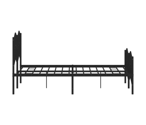 Estructura cama sin colchón con estribo metal negro 120x190 cm