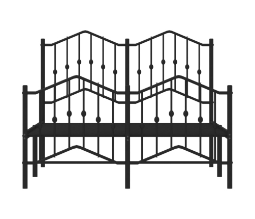 Estructura cama sin colchón con estribo metal negro 120x200 cm