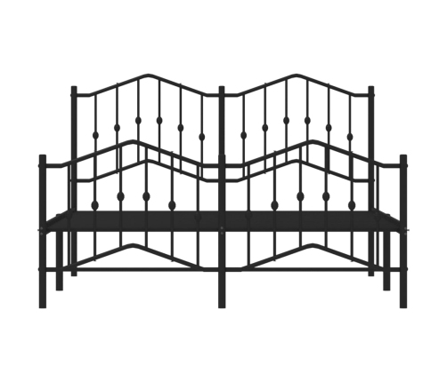 Estructura cama sin colchón con estribo metal negro 135x190 cm