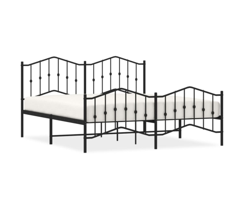 Estructura cama sin colchón con estribo metal negro 180x200 cm