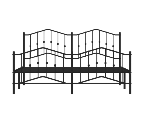 Estructura cama sin colchón con estribo metal negro 180x200 cm