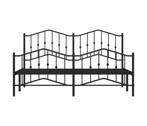 Estructura cama sin colchón con estribo metal negro 183x213 cm