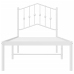 Estructura cama sin colchón con cabecero metal blanco 75x190 cm