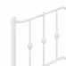 Estructura cama sin colchón con cabecero metal blanco 75x190 cm