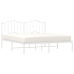 Estructura cama sin colchón con cabecero metal blanco 183x213cm