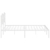 Estructura cama sin colchón con cabecero metal blanco 183x213cm