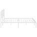 Estructura cama sin colchón con cabecero metal blanco 193x203cm