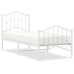 Estructura cama sin colchón con estribo metal blanco 75x190 cm