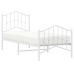 Estructura cama sin colchón con estribo metal blanco 75x190 cm