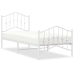 Estructura cama sin colchón con estribo metal blanco 90x200 cm