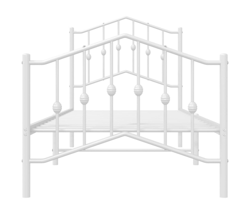 Estructura cama sin colchón con estribo metal blanco 90x200 cm