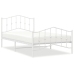 Estructura cama sin colchón con estribo metal blanco 107x203 cm