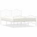 Estructura cama sin colchón con estribo metal blanco 135x190 cm