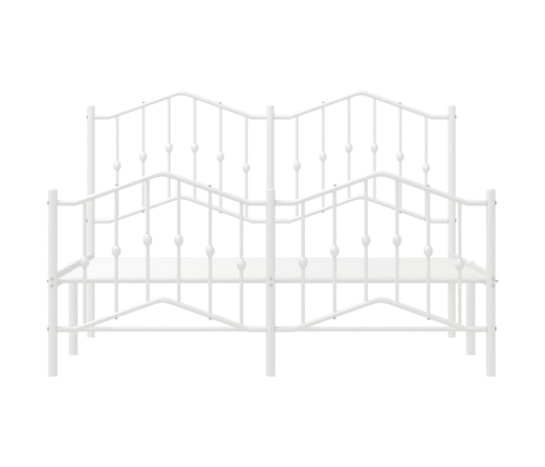 Estructura cama sin colchón con estribo metal blanco 135x190 cm