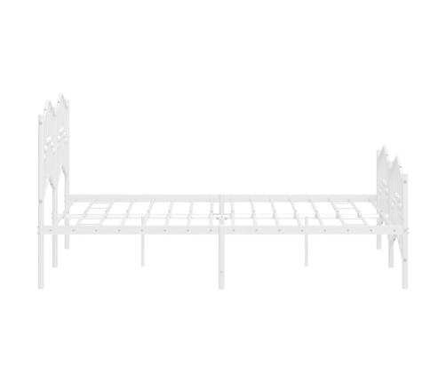 Estructura cama sin colchón con estribo metal blanco 135x190 cm