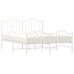 Estructura cama metal cabecero y estribo blanco 140x190 cm