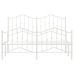 Estructura cama metal cabecero y estribo blanco 140x190 cm