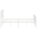 Estructura cama metal cabecero y estribo blanco 140x190 cm