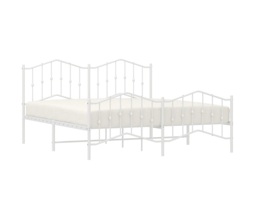 Estructura cama sin colchón con estribo metal blanco 183x213 cm