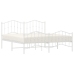 Estructura cama sin colchón con estribo metal blanco 183x213 cm