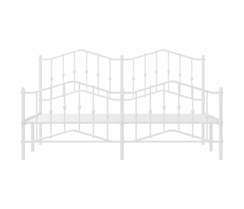 Estructura cama sin colchón con estribo metal blanco 183x213 cm