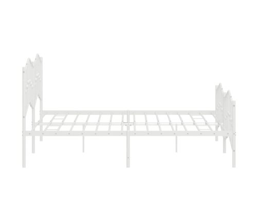 Estructura cama sin colchón con estribo metal blanco 183x213 cm