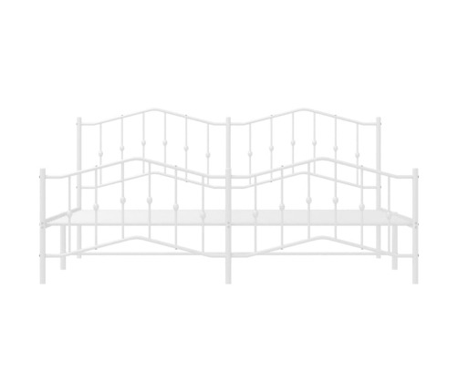 Estructura cama sin colchón con estribo metal blanco 200x200 cm