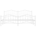 Estructura cama sin colchón con estribo metal blanco 200x200 cm