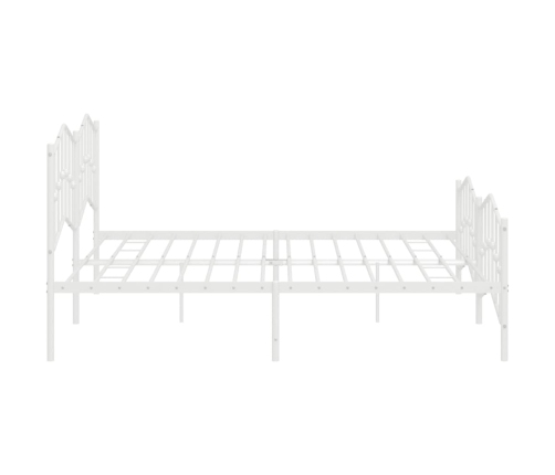 Estructura cama sin colchón con estribo metal blanco 200x200 cm