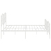 Estructura cama sin colchón con estribo metal blanco 200x200 cm