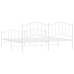 Estructura cama sin colchón con estribo metal blanco 200x200 cm