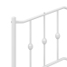 Estructura cama sin colchón con estribo metal blanco 200x200 cm