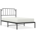 Estructura cama sin colchón con cabecero metal negro 100x200 cm