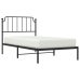 Estructura cama sin colchón con cabecero metal negro 100x200 cm