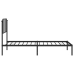 Estructura cama sin colchón con cabecero metal negro 100x200 cm